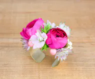 Mixed Floral Cuff Wristlet - Mixed Pinks