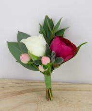 Ranunculus & Sweetheart Rose Boutonniere