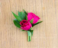 Hot Pink Spray Rose Boutonniere