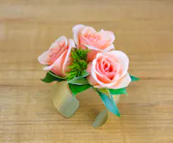 Peach Spray Rose Wristlet