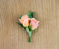 Peach Spray Rose Boutonniere