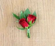 Red Spray Rose Boutonniere
