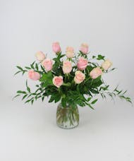 One Dozen Light Pink Roses