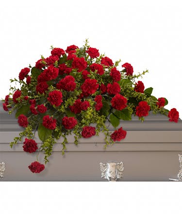 Adoration Casket Spray Funeral Flowers Radebaugh Florist