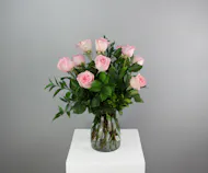 One Dozen Light Pink Roses